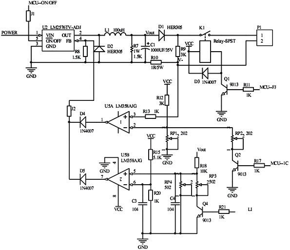 圖2 充電單元電路。