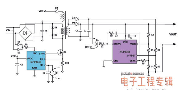 圖3:帶空載檢測(cè)功能的先進(jìn)充電電路簡(jiǎn)化電路圖