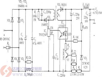 達普IC芯片交易網(wǎng) www.ic72.com 手機電池恒流充電器電路圖