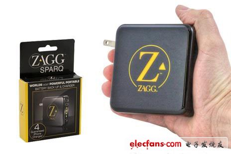  Zaggsparq便攜式USB充電器，帶有兩個(gè)USB接口，本身可存電量相當(dāng)于四款iPhone手機(jī)的充足電量